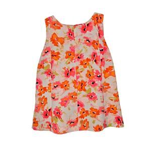 Loft Floral Print Sleeveless Spring Blouse LG CorpCore Office Church Tea Brunch